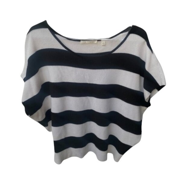 Cyrus Womens Black and White Stripe Sleeveless Sweater I Size: L - Picture 1 of 7